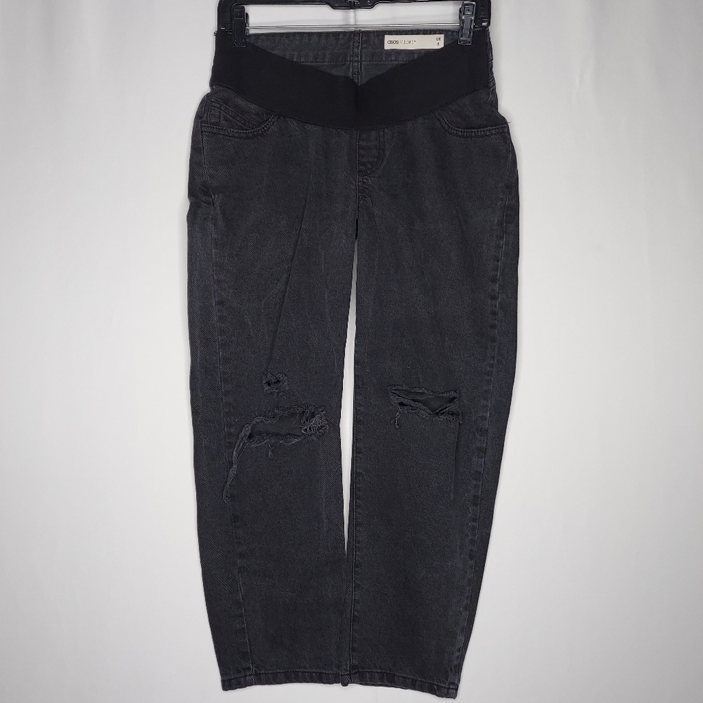 ASOS Maternity Black Cropped Jeans